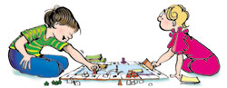 Mike and Lizzie Play Monopoly.