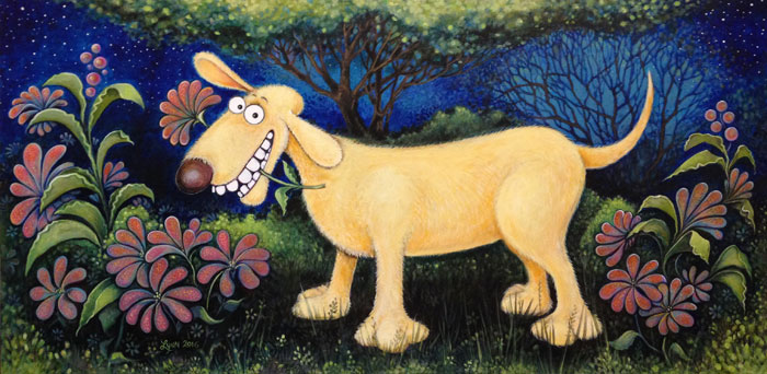 a yellow dog